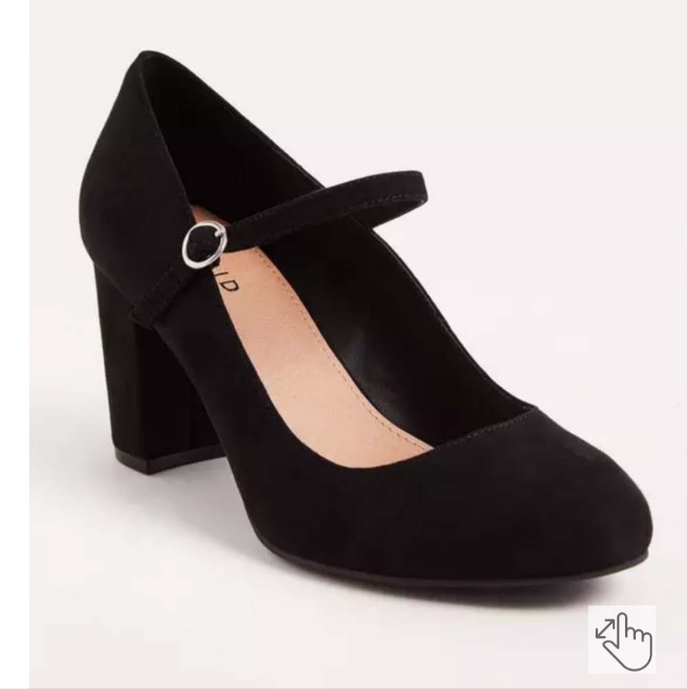 Torrid Black Mary Jane Flats with Suede Finish